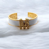 Signature Off White Initial Cuff