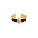 Signature Black Initial Cuff