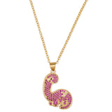Pink Dinosaur Necklace