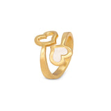 White Heart Ring