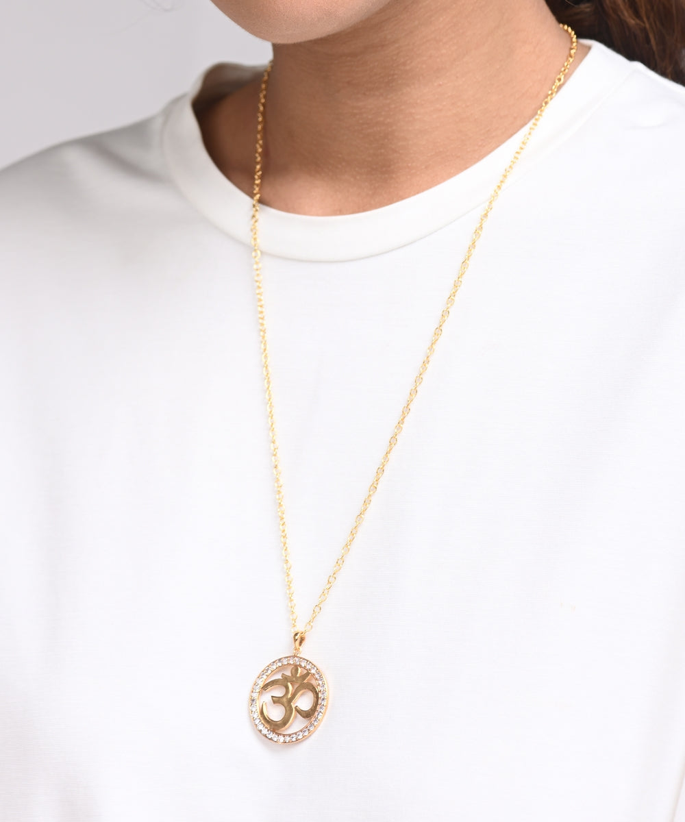 OM Gold Necklace