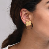 Candy Hexa Black Earrings
