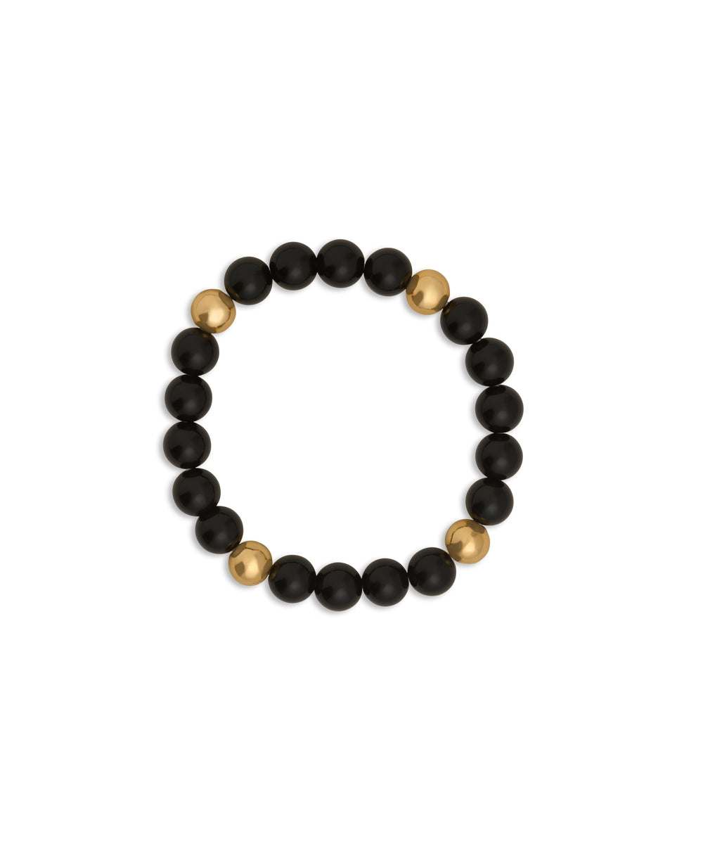 Natural Black Obsidian Black agate Stone Bracelet, For Healing, Size: 8 mm  at Rs 240/piece in Khambhat