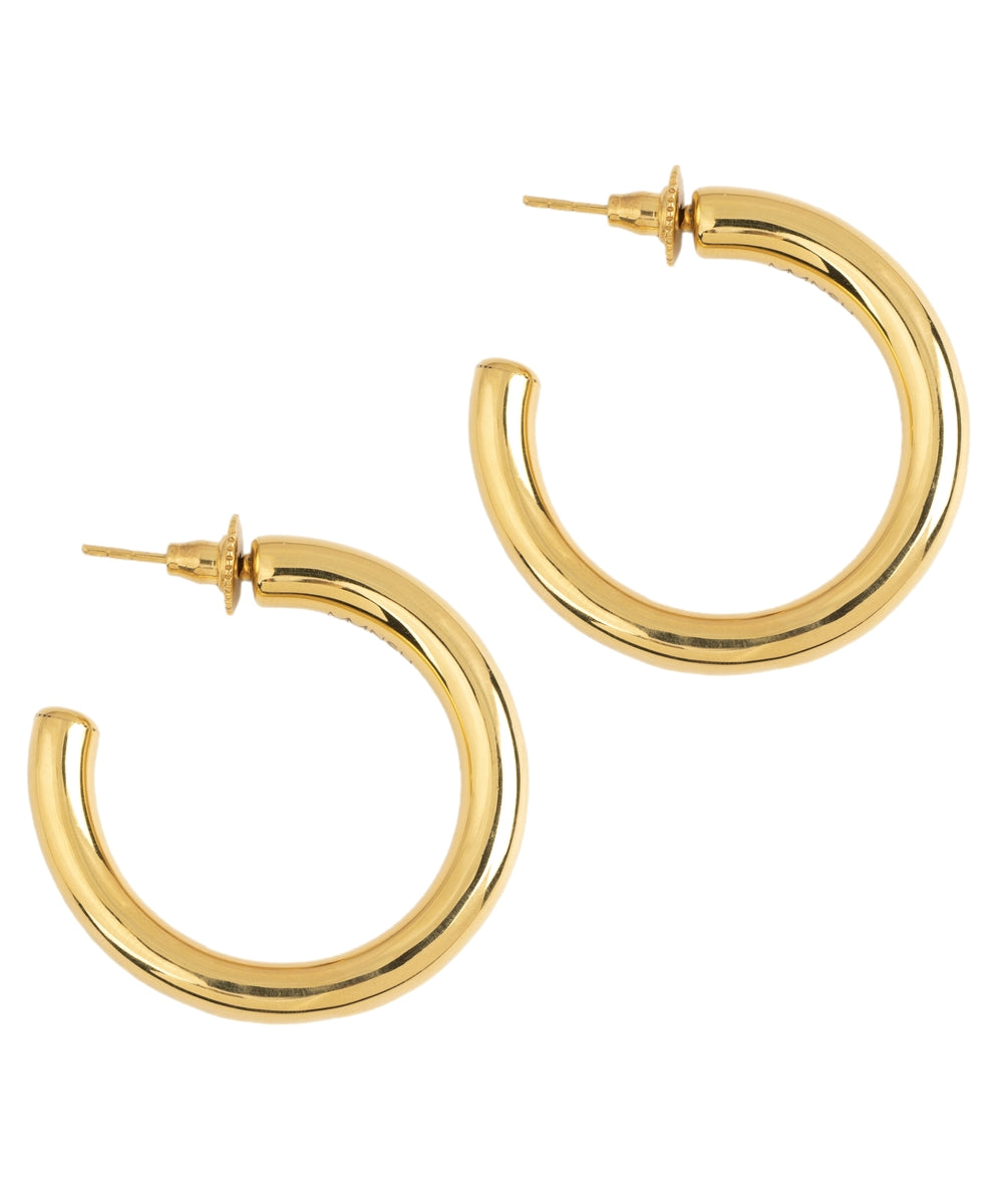 Alia Bhatt Wearing MNSH Chunky Gold Oro Hoops