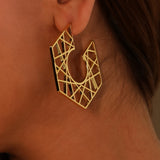 MIRA KAPOOR - Cleo Hexagonal Hoops