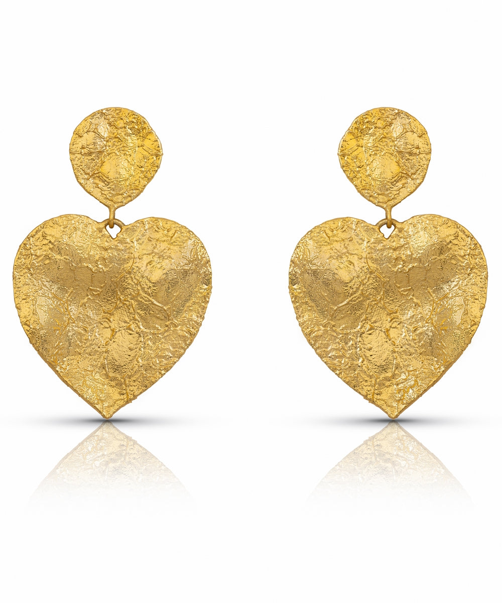 Crushed Heart Earrings