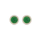 Royal Lotus Emerald Studs