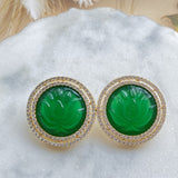Royal Lotus Emerald Studs