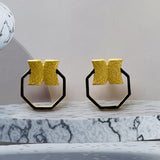 Candy Hexa Black Earrings