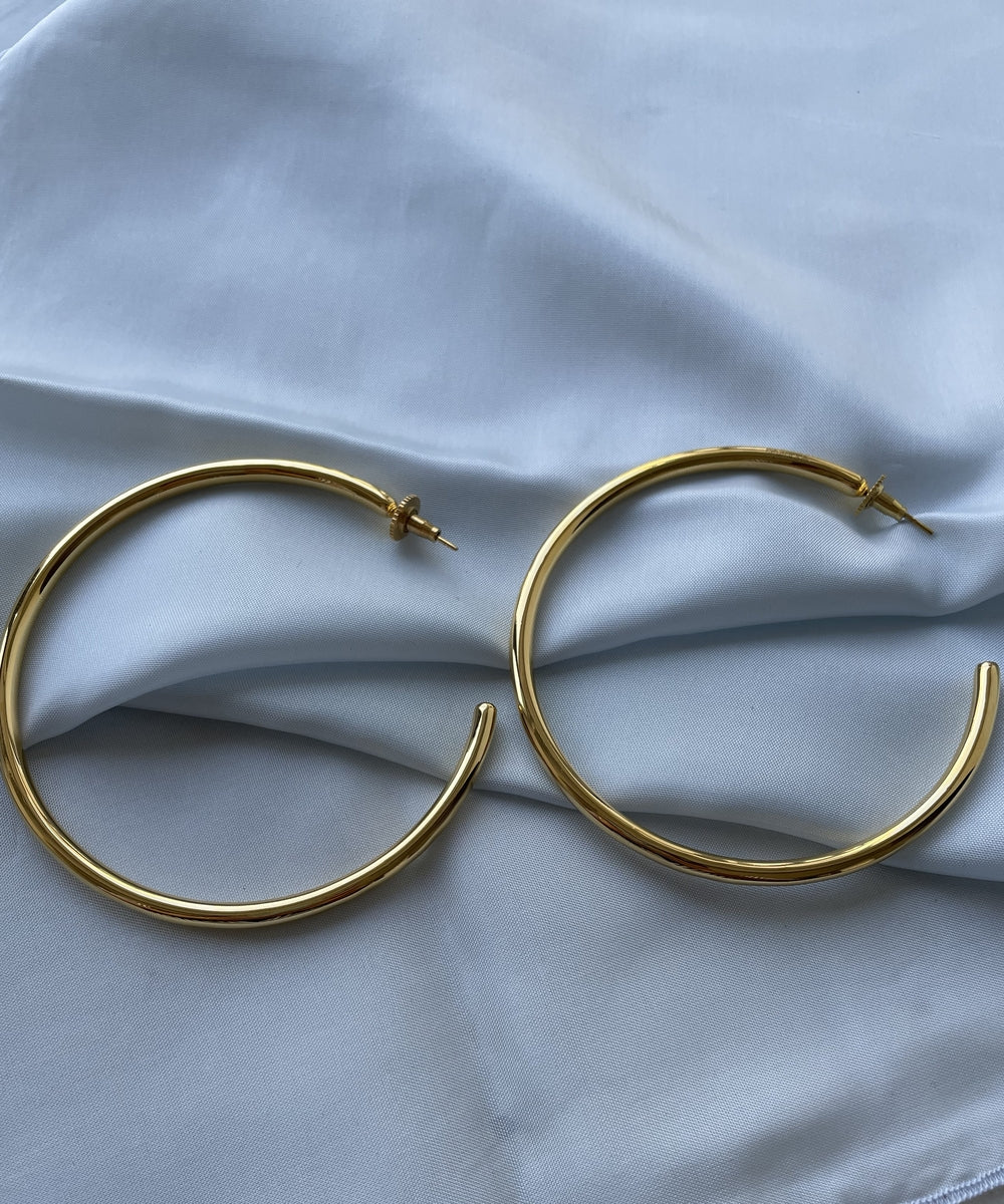 Gold Oro Large Hoops