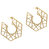 MIRA KAPOOR - Cleo Hexagonal Hoops