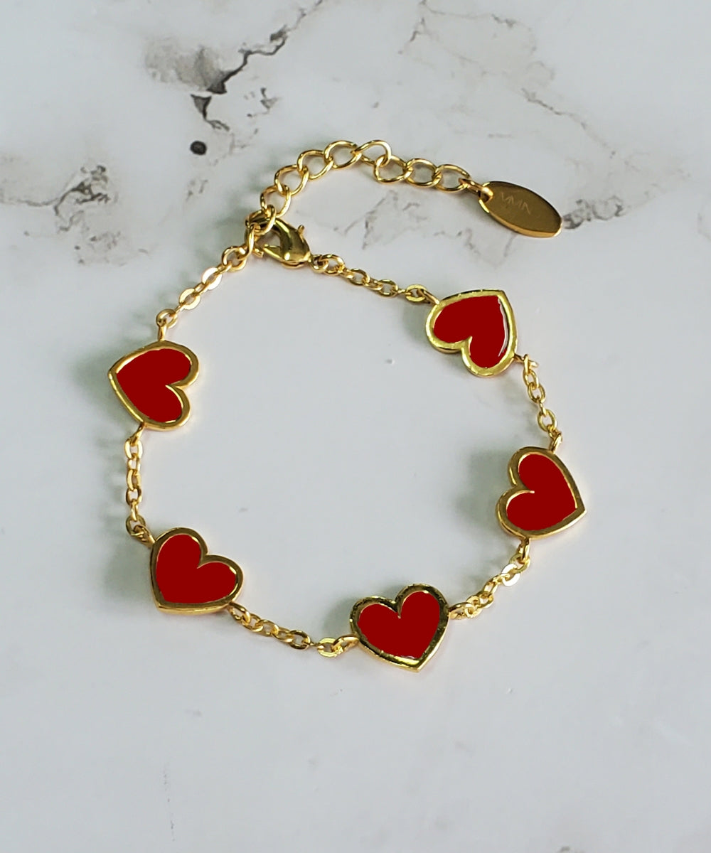 Red heart deals bracelet