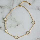 White Heart Necklace
